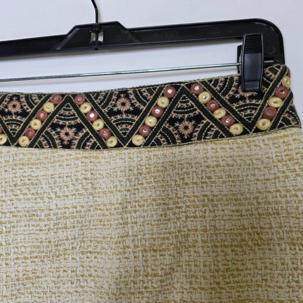 Zara Tweed tribal accent raw hem mini Skirt - Picture 3 of 8